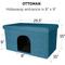 Show in main carousel: FurHaven House Footstool & Ottoman Dog & Cat Bed, Ocean Blue, Large slide 7 of 12