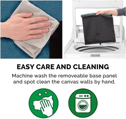 Show full view: FurHaven House Footstool & Ottoman Dog & Cat Bed, Ocean Blue, Large slide 10 of 12