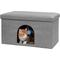 Show in main carousel: FurHaven House Footstool & Ottoman Dog & Cat Bed, Stormy Gray, Large slide 3 of 11