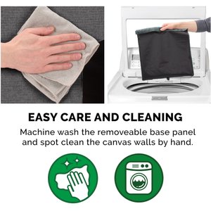 FurHaven House Footstool & Ottoman Dog & Cat Bed, Stormy Gray, Small