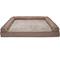 Show in main carousel: FurHaven Luxe Fur & Performance Linen Cooling Gel Top Sofa Cat & Dog Bed with Removable Cover, Woodsmoke, Jumbo Plus slide 3 of 10