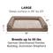 Show in main carousel: FurHaven Luxe Fur & Performance Linen Cooling Gel Top Sofa Cat & Dog Bed with Removable Cover, Woodsmoke, Large slide 5 of 10