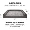 Show in main carousel: FurHaven Luxe Fur & Performance Linen Full Support Dog & Cat Bed, Charcoal, Jumbo Plus slide 3 of 10