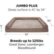 Show in main carousel: FurHaven Luxe Fur & Performance Linen Full Support Dog & Cat Bed, Woodsmoke, Jumbo Plus slide 3 of 10