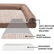 Show in main carousel: FurHaven Luxe Fur & Performance Linen Full Support Dog & Cat Bed, Woodsmoke, Jumbo Plus slide 5 of 10