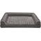 Show in main carousel: FurHaven Luxe Fur & Performance Linen Orthopedic Cat & Dog Bed with Removable Cover, Charcoal, Jumbo slide 5 of 10