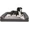 Show in main carousel: FurHaven Luxe Fur & Performance Linen Orthopedic Cat & Dog Bed with Removable Cover, Charcoal, Large slide 4 of 10