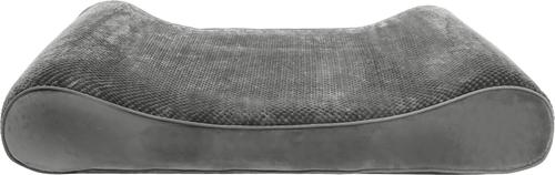 Show full view: FurHaven Minky Plush Luxe Lounger Orthopedic Cat & Dog Bed with Removable Cover, Gray, Jumbo Plus slide 4 of 11