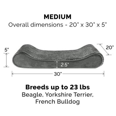 Show full view: FurHaven Minky Plush Luxe Lounger Orthopedic Cat & Dog Bed with Removable Cover, Gray, Medium slide 6 of 11