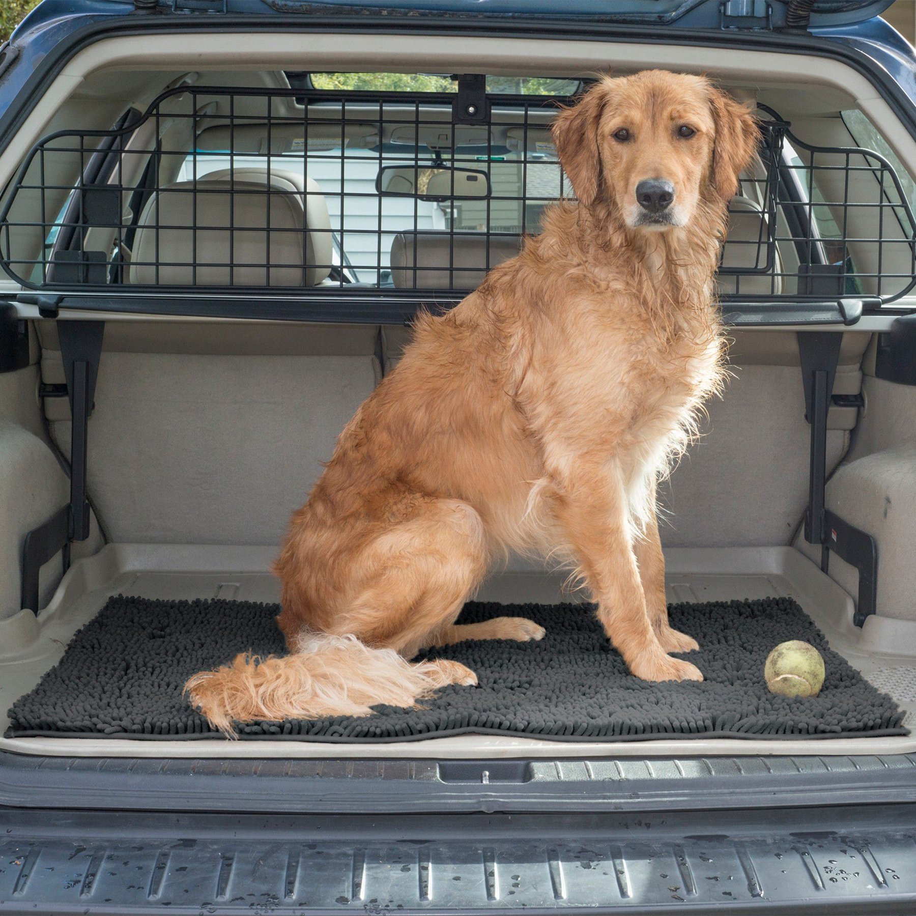 FurHaven Muddy Paws Towel & Shammy Dog Mat, Gray, Large