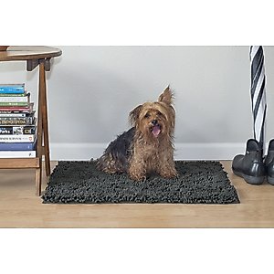 FurHaven Muddy Paws Towel & Shammy Dog Mat, Gray, Medium