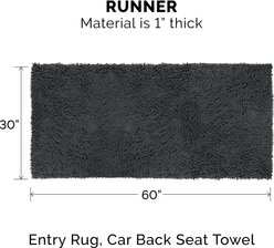 FurHaven Muddy Paws Towel & Shammy Dog Mat, Gray, Runner slide 2 of 9