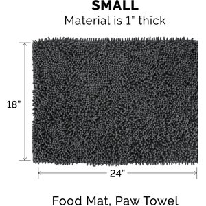 FurHaven Muddy Paws Towel & Shammy Dog Mat, Gray, Small