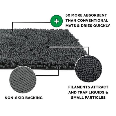 Show full view: FurHaven Muddy Paws Towel & Shammy Dog Mat, Gray, Small slide 4 of 11