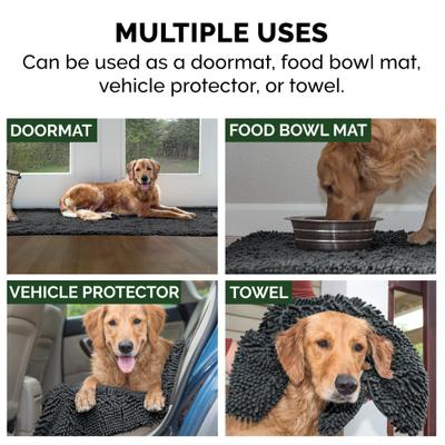 Show full view: FurHaven Muddy Paws Towel & Shammy Dog Mat, Gray, Small slide 6 of 11