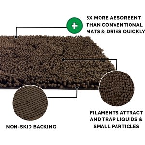 FurHaven Muddy Paws Towel & Shammy Dog Mat, Mud, Medium