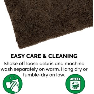 FurHaven Muddy Paws Towel & Shammy Dog Mat, Mud, Medium