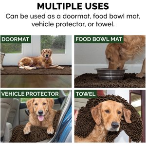 FurHaven Muddy Paws Towel & Shammy Dog Mat, Mud, Medium
