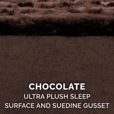 Show full view: FurHaven NAP Deluxe Memory Foam Pillow Dog Bed with Removable Cover, Chocolate, Jumbo slide 10 of 12