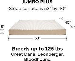 FurHaven NAP Deluxe Memory Foam Pillow Dog Bed with Removable Cover, Cream, Jumbo Plus slide 2 of 9