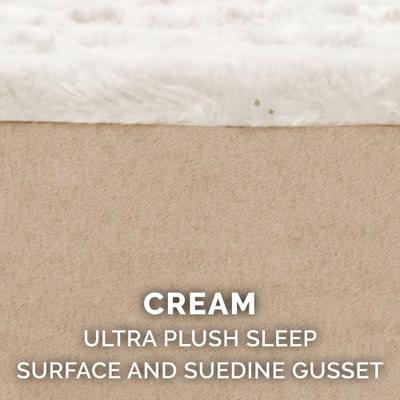 Show full view: FurHaven NAP Deluxe Memory Foam Pillow Dog Bed with Removable Cover, Cream, Jumbo Plus slide 9 of 11