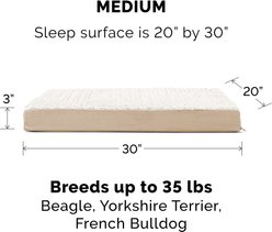 FurHaven NAP Deluxe Memory Foam Pillow Dog Bed with Removable Cover, Cream, Medium slide 2 of 9