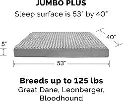 FurHaven NAP Deluxe Memory Foam Pillow Dog Bed with Removable Cover, Gray, Jumbo Plus slide 2 of 9
