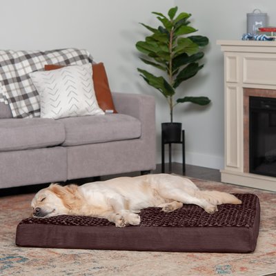 FurHaven FurHaven NAP Ultra Plush Full Support Deluxe Dog & Cat Bed, Chocolate, Jumbo