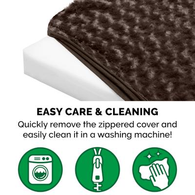 Show full view: FurHaven NAP Ultra Plush Full Support Deluxe Dog & Cat Bed, Chocolate, Jumbo slide 8 of 11