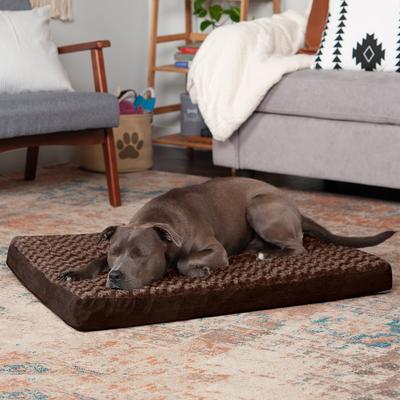 Show full view: FurHaven NAP Ultra Plush Full Support Deluxe Dog & Cat Bed, Chocolate, Large slide 1 of 11