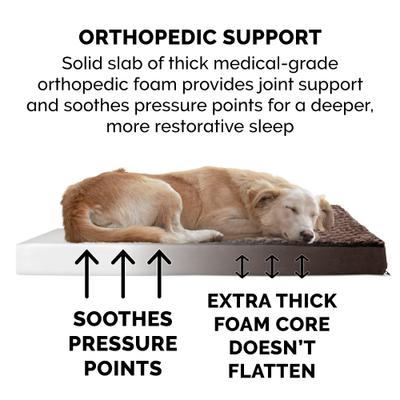 Show full view: FurHaven NAP Ultra Plush Full Support Deluxe Dog & Cat Bed, Chocolate, Large slide 7 of 11