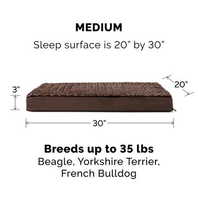 Show full view: FurHaven NAP Ultra Plush Full Support Deluxe Dog & Cat Bed, Chocolate, Medium slide 5 of 11