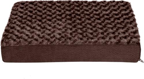 Show full view: FurHaven NAP Ultra Plush Full Support Deluxe Dog & Cat Bed, Chocolate, Small slide 4 of 12