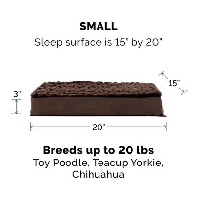 Show full view: FurHaven NAP Ultra Plush Full Support Deluxe Dog & Cat Bed, Chocolate, Small slide 6 of 12