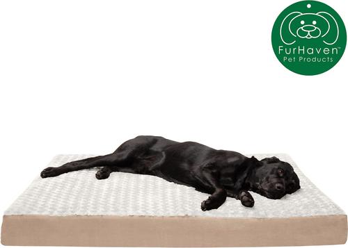 Show full view: FurHaven NAP Ultra Plush Full Support Deluxe Dog & Cat Bed, Cream, Jumbo Plus slide 4 of 11