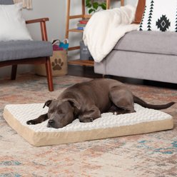 FurHaven NAP Ultra Plush Full Support Deluxe Dog & Cat Bed, Cream, Large