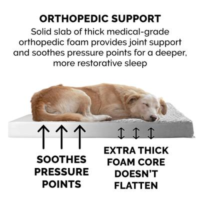 Show full view: FurHaven NAP Ultra Plush Full Support Deluxe Dog & Cat Bed, Gray, Jumbo Plus slide 8 of 12