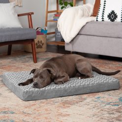 FurHaven NAP Ultra Plush Full Support Deluxe Dog & Cat Bed, Gray, Large