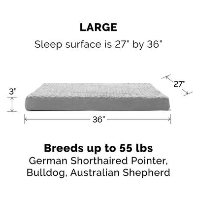 Show full view: FurHaven NAP Ultra Plush Full Support Deluxe Dog & Cat Bed, Gray, Large slide 6 of 12