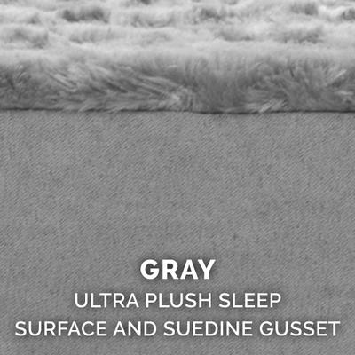 Show full view: FurHaven NAP Ultra Plush Full Support Deluxe Dog & Cat Bed, Gray, Large slide 10 of 12