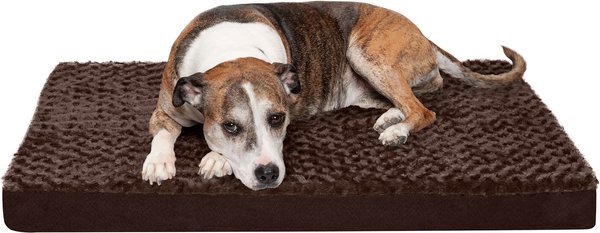 Show full view: FurHaven NAP Ultra Plush Orthopedic Deluxe Cat & Dog Bed with Removable Cover, Chocolate, Large slide 4 of 12