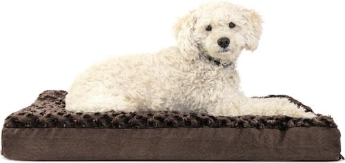 Show full view: FurHaven NAP Ultra Plush Orthopedic Deluxe Cat & Dog Bed with Removable Cover, Chocolate, Medium slide 4 of 12