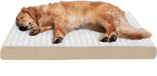 Show full view: FurHaven NAP Ultra Plush Orthopedic Deluxe Cat & Dog Bed with Removable Cover, Cream, Jumbo slide 4 of 12