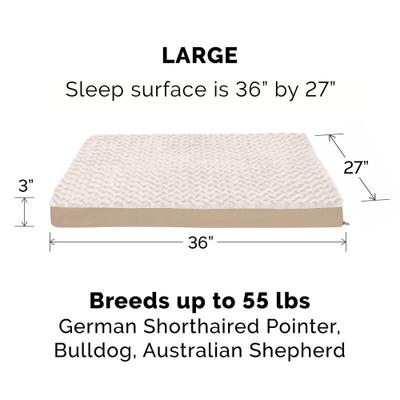 Show full view: FurHaven NAP Ultra Plush Orthopedic Deluxe Cat & Dog Bed with Removable Cover, Cream, Large slide 4 of 13