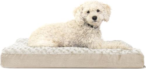 Show full view: FurHaven NAP Ultra Plush Orthopedic Deluxe Cat & Dog Bed with Removable Cover, Cream, Medium slide 4 of 12