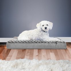 FurHaven NAP Ultra Plush Orthopedic Deluxe Cat & Dog Bed with Removable Cover, Gray, Medium slide 1 of 9