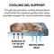 Show in main carousel: FurHaven Paw-Quilted Cooling Gel Top Deluxe Chaise Orthopedic Cat & Dog Bed with Removable Cover, Bluestone, Jumbo slide 8 of 10