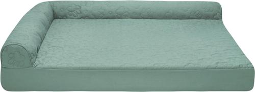 Show full view: FurHaven Paw-Quilted Cooling Gel Top Deluxe Chaise Orthopedic Cat & Dog Bed with Removable Cover, Iceberg Green, Jumbo slide 5 of 10