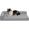 Show in main carousel: FurHaven Paw-Quilted Cooling Gel Top Deluxe Chaise Orthopedic Cat & Dog Bed with Removable Cover, Titanium, Medium slide 4 of 10