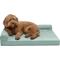 Show in main carousel: FurHaven Paw-Quilted Deluxe Chaise Orthopedic Cat & Dog Bed with Removable Cover, Iceberg Green, Large slide 4 of 10